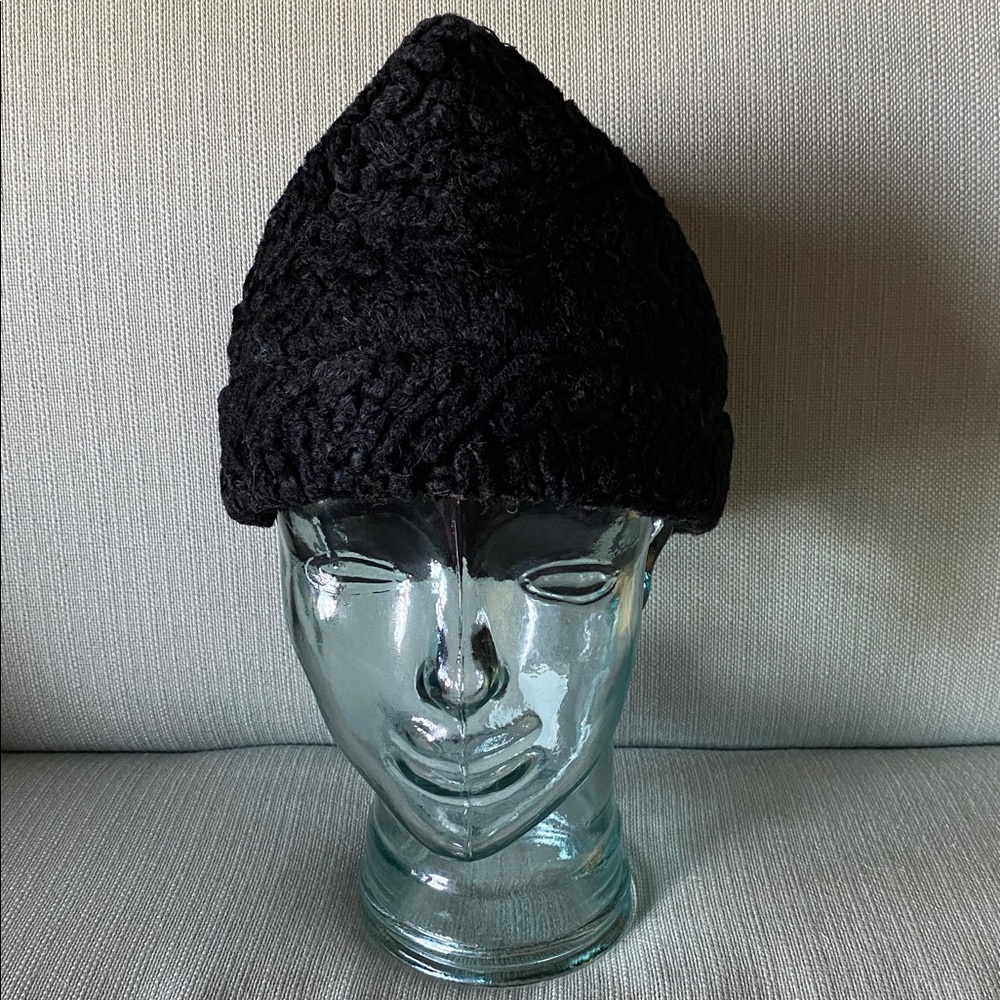 Vintage Black Persian Lamb Ambassador Hat